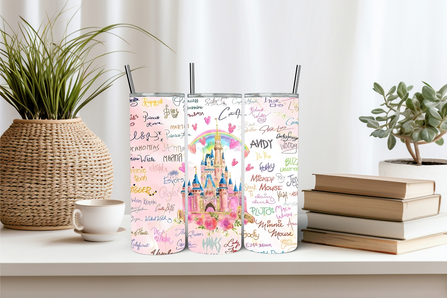 All the Princesses 20 oz Skinny Sublimation Tumbler