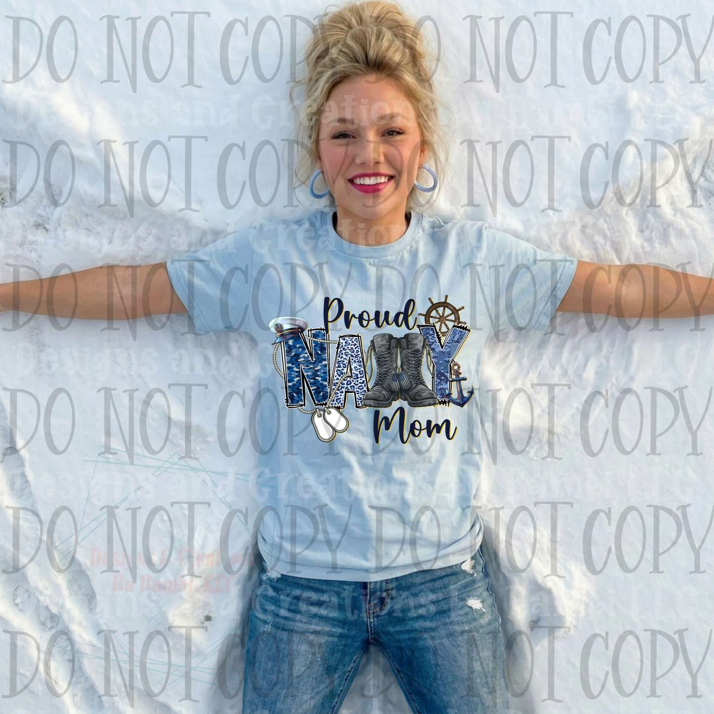 Proud Navy Mom with Tags