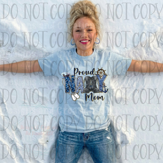 Proud Navy Mom with Tags