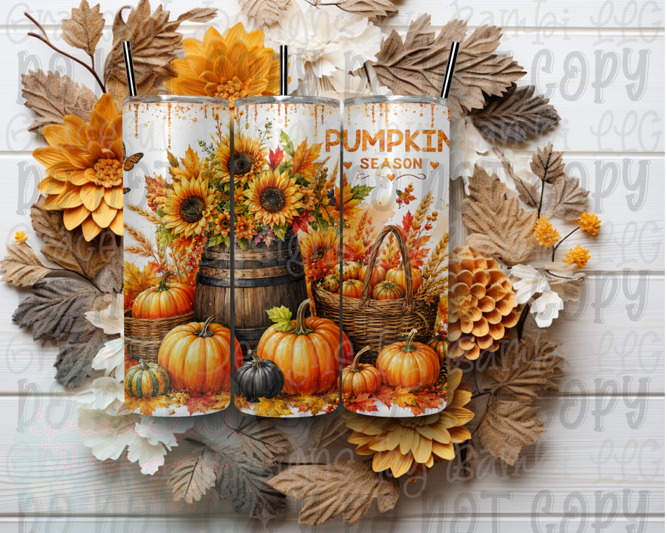 Pumpkin Season 20oz Skinny Sublimation Tumbler