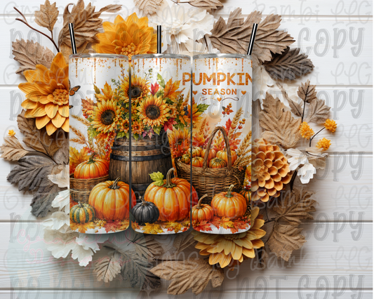 Pumpkin Season 20oz Skinny Sublimation Tumbler