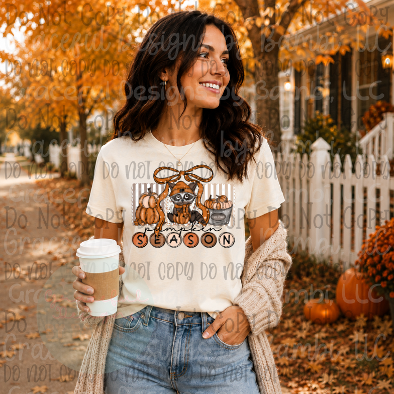 Pumpkin Season with Racoon