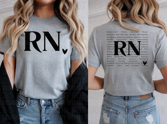 RN with Descriptions Black Font (Front/Back)