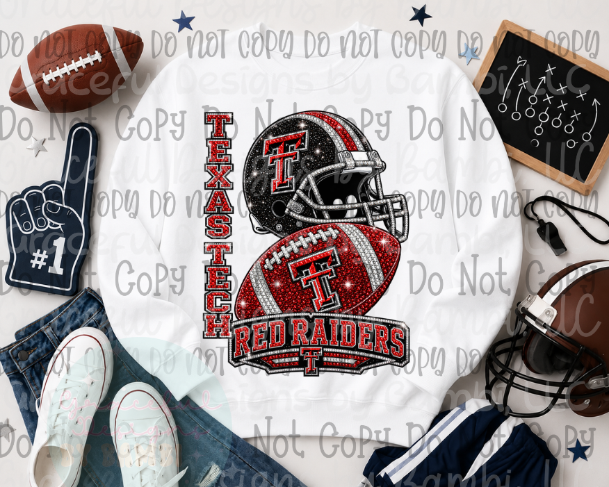 Faux Bling Sequin Football Collection