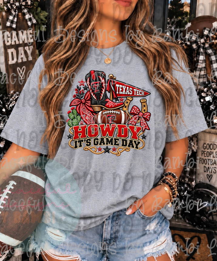 Faux Embroidery It's Game Day with Boot Football Collection