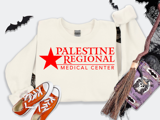 Palestine Regional Medical Center in Red Font