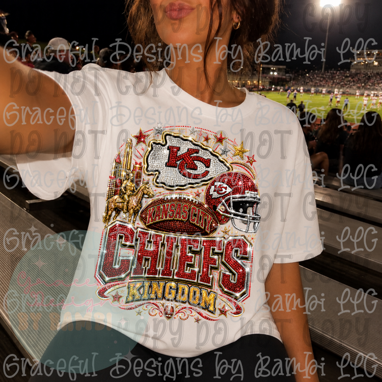 Faux Glitter Glitzy Football Collection