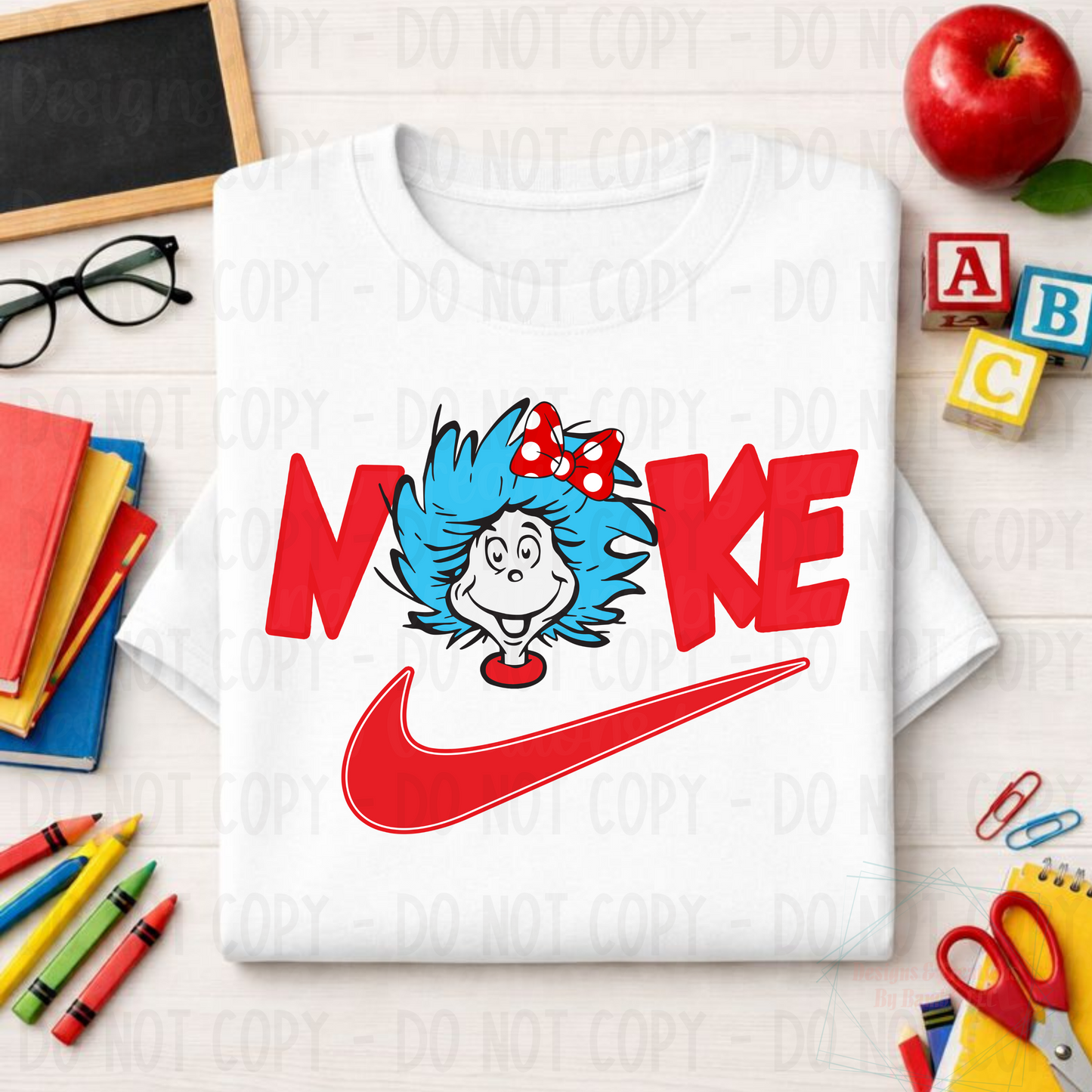 Red Swoosh Suess