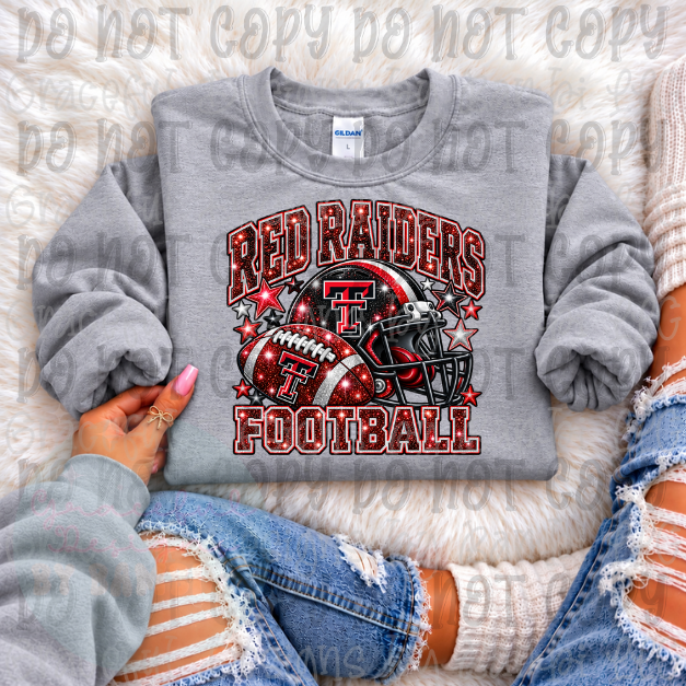 Faux Bling Embroidered Football Helmet Collection