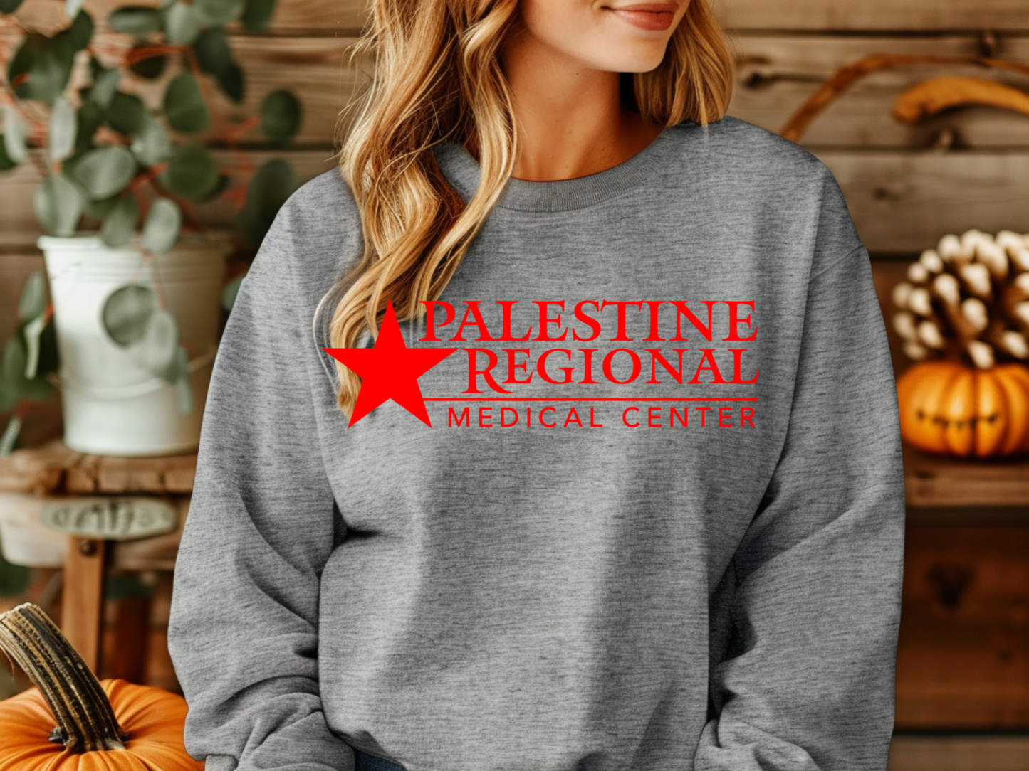 Palestine Regional Medical Center in Red Font
