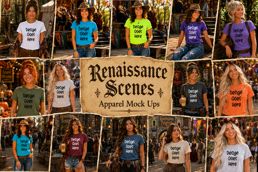 Renaissance Scene Apparel Mock Ups (Gildan Brand Only)