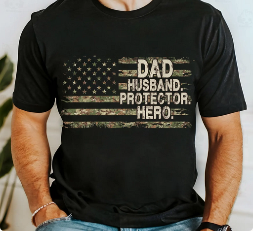 Retro Dad Husband Protector Hero