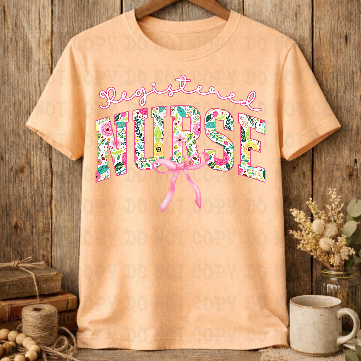Retro Floral Registered Nurse