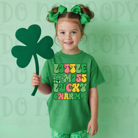 Retro Font Little Miss Lucky Charm
