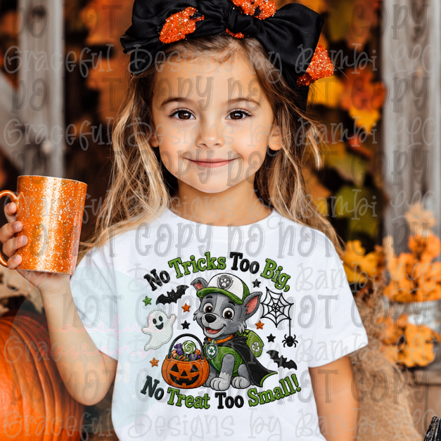 Faux Embroidered No Tricks Too Big PP Collection