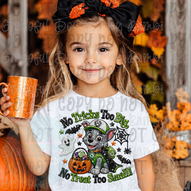 Faux Embroidered/Sequined No Tricks Too Big PP Collection
