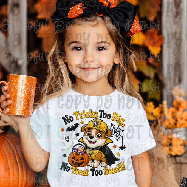 Faux Embroidered No Tricks Too Big PP Collection