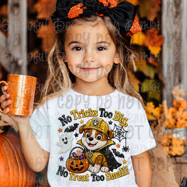 Faux Embroidered/Sequined No Tricks Too Big PP Collection
