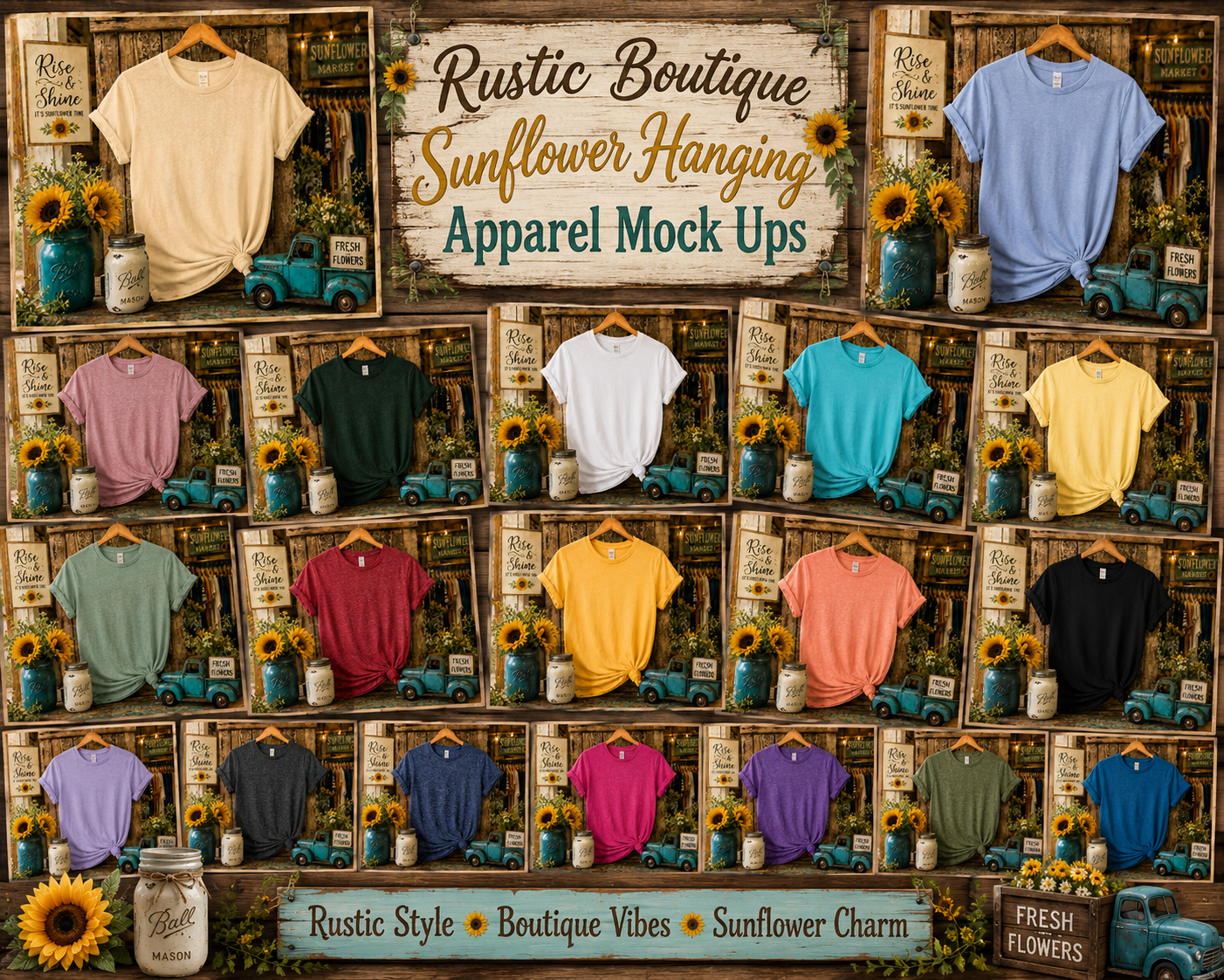 May-June-July Apparel Mock Up Drives (Large Variety of Themes, Brands, and Colors)