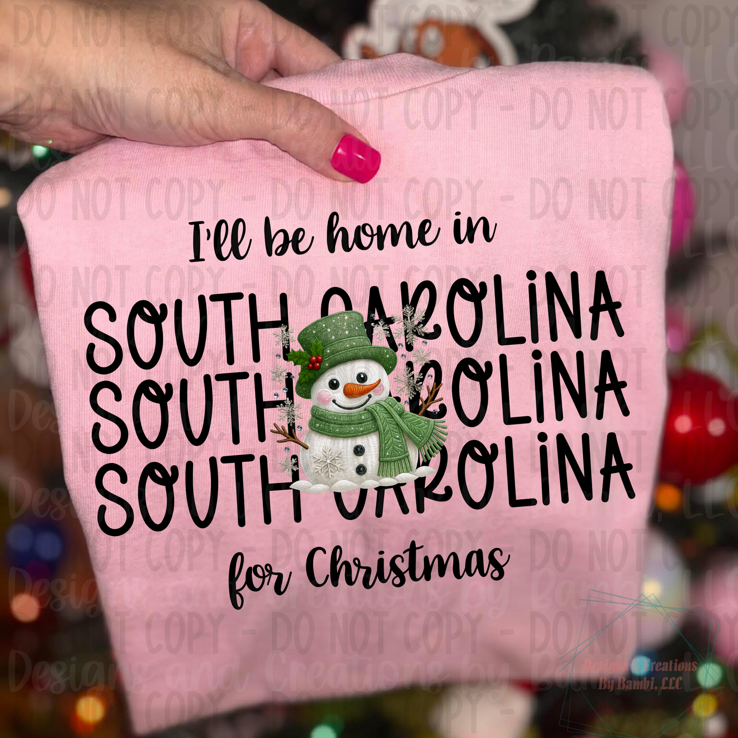 I'll Be Home in States Sage Snowman Black Font Digital Bundle
