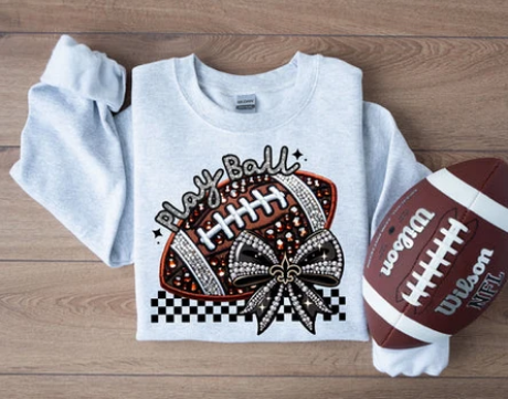 Faux Sparkles and Embroidery Football Collection