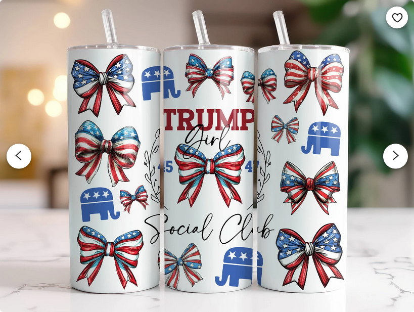 Trump Girl Social Club 20 oz Skinny Sublimation Tumbler