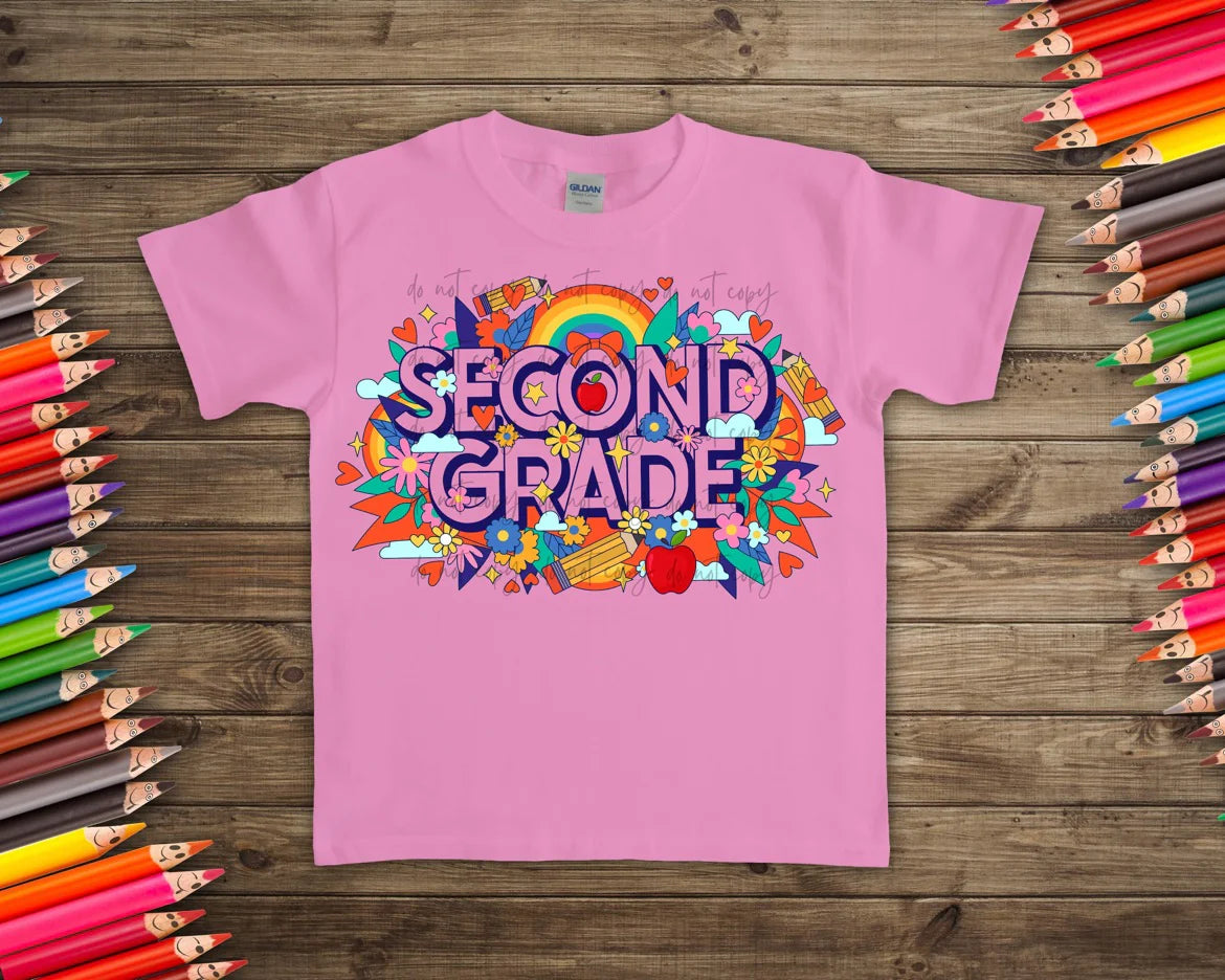 Retro Floral Rainbow Grades Collection
