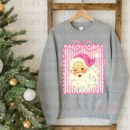 Seersucker Pink Santa