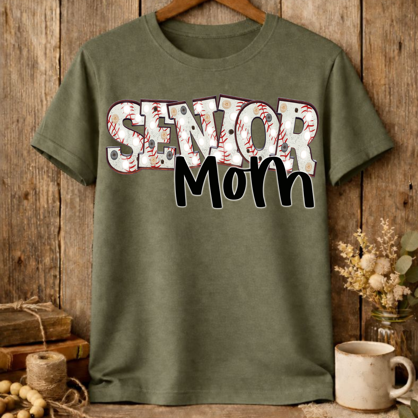 Senior Baseball Font Mom