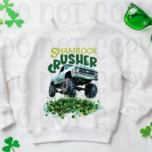 Shamrock Crusher with Truck- Pile of Shamrocks