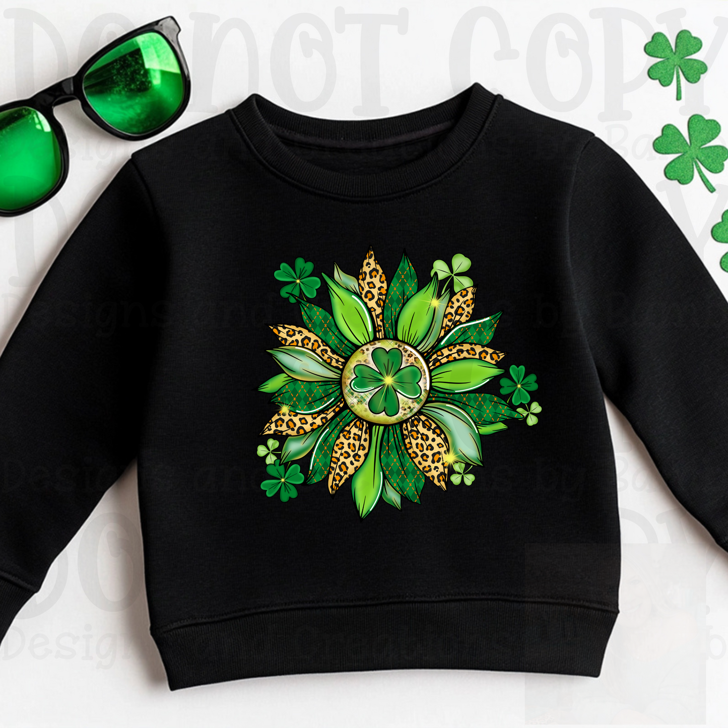 Shamrock Sunflower with Leopard