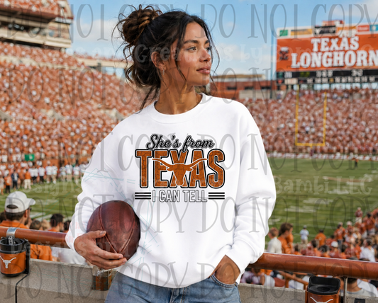 She's From Texas with Longhorn