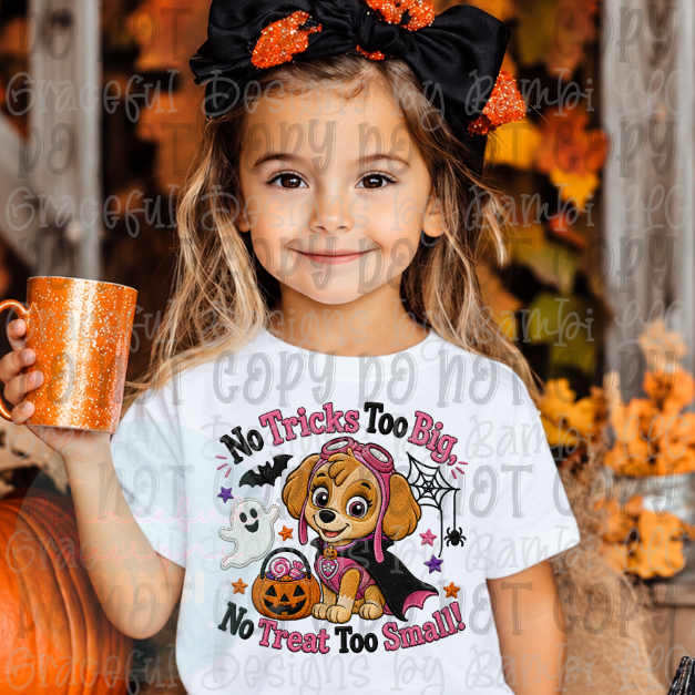 Faux Embroidered No Tricks Too Big PP Collection
