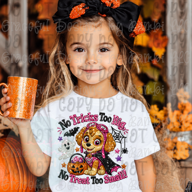 Faux Embroidered/Sequined No Tricks Too Big PP Collection