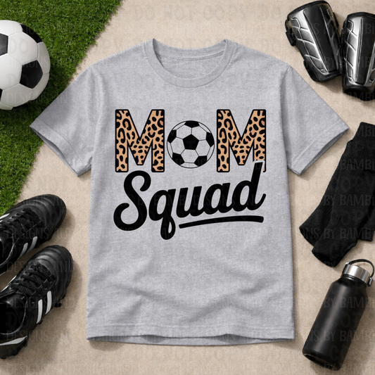 Soccer Mom Squad with Leopard Font
