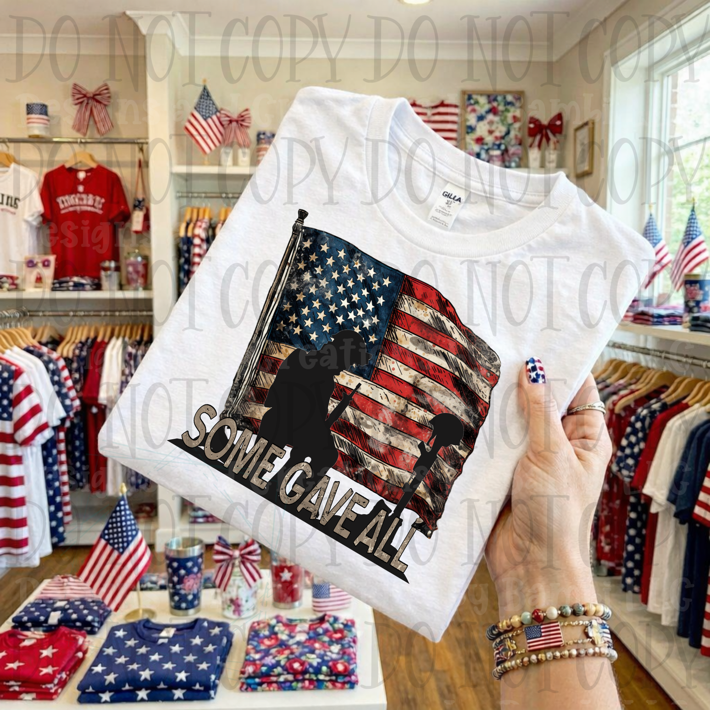 Some Gave All with Flag and Guns