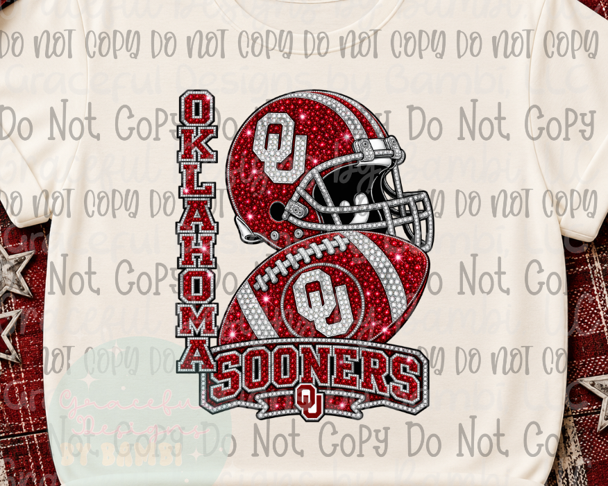 Faux Bling Sequin Football Collection