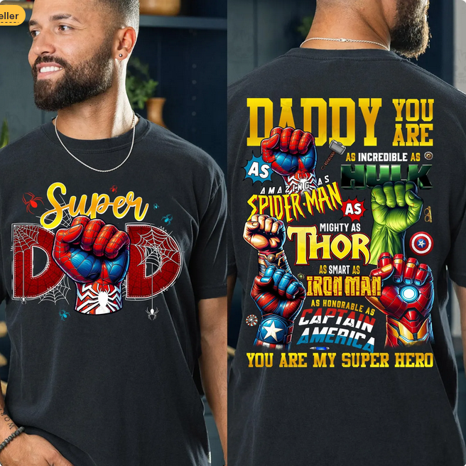 Daddy You Are Super Heroes Collection (Front/Back)