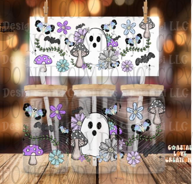 Spooky UV DTF 16oz Libbey Glass Tumbler