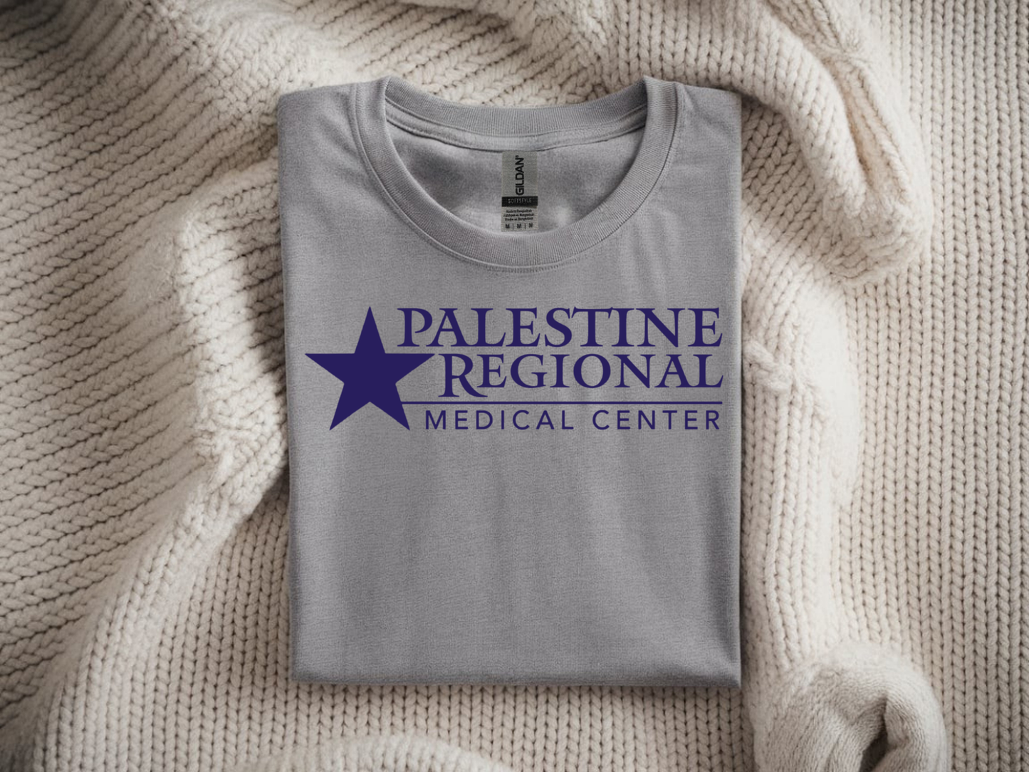 Palestine Regional Medical Center in Deep Blue Font
