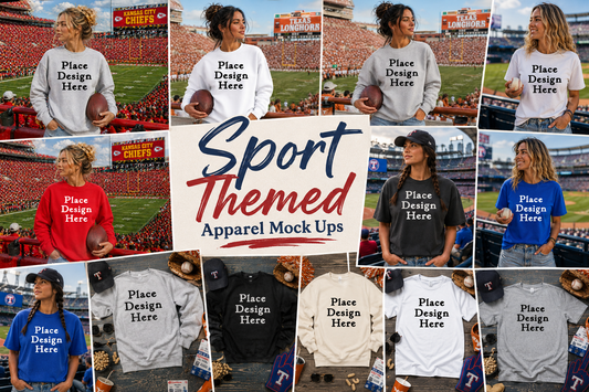 Sport Themed Apparel Mock Ups ( All Gildan Brand)