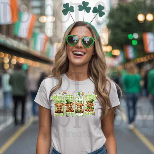 St. Patrick's Day Coquette Highland Cows
