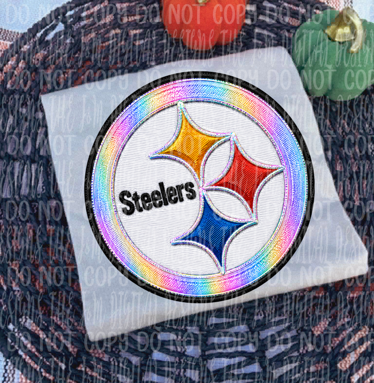 Faux Holographic Mascot Logo Football Collection