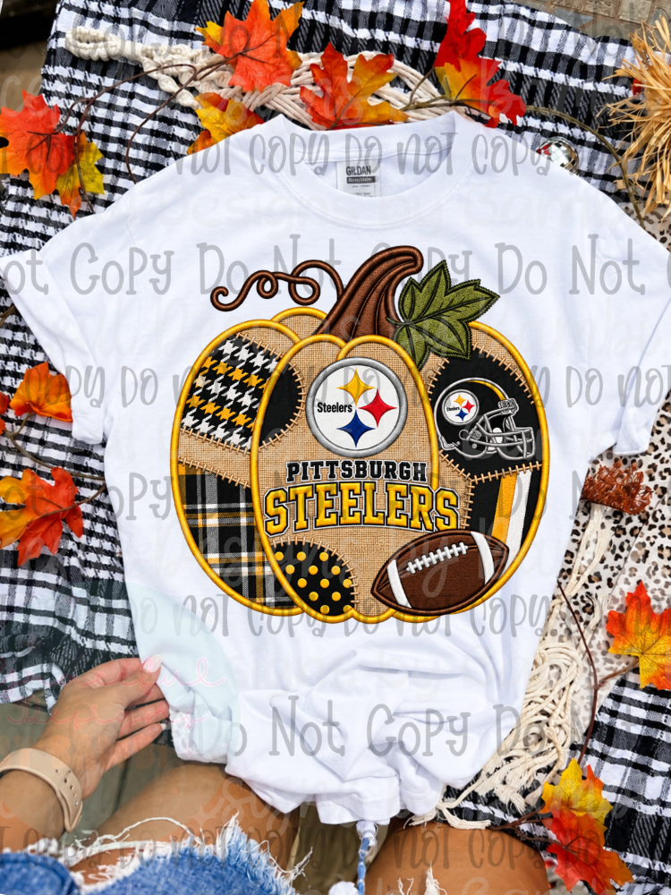 Faux Embroidery Pumpkin Football Collection