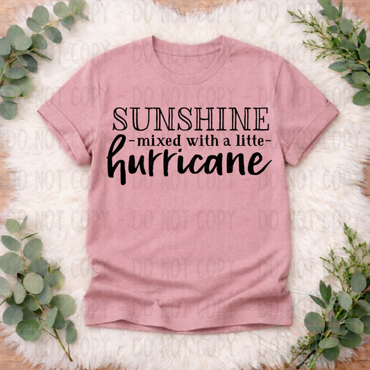 Sunshine Mixed With A Hurricane Black Font