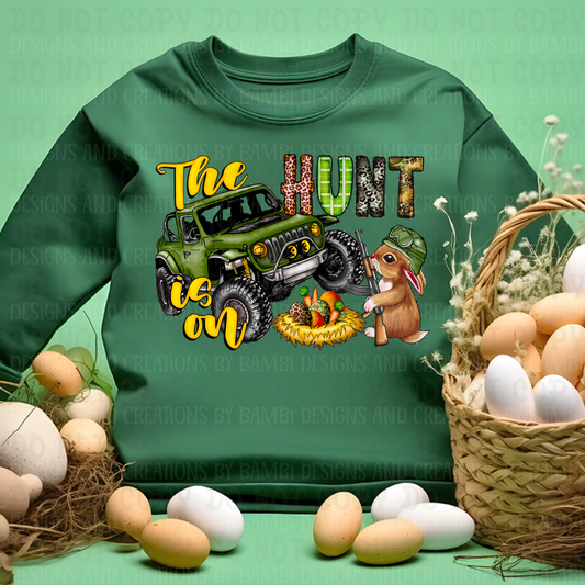 The Hunt Is On with Green Jeep Easter