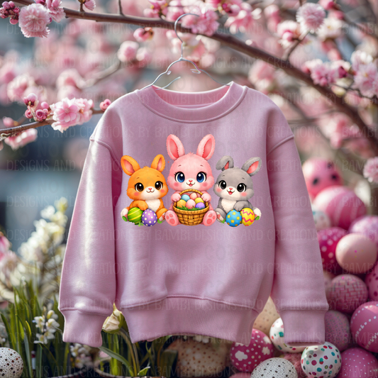 Trio of Cute Easter Bunnies