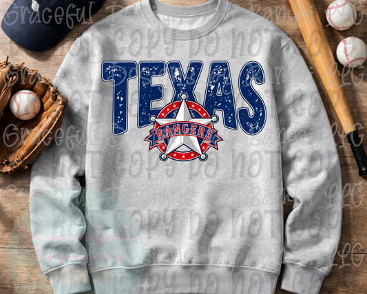 TX Baseball Distressed Font