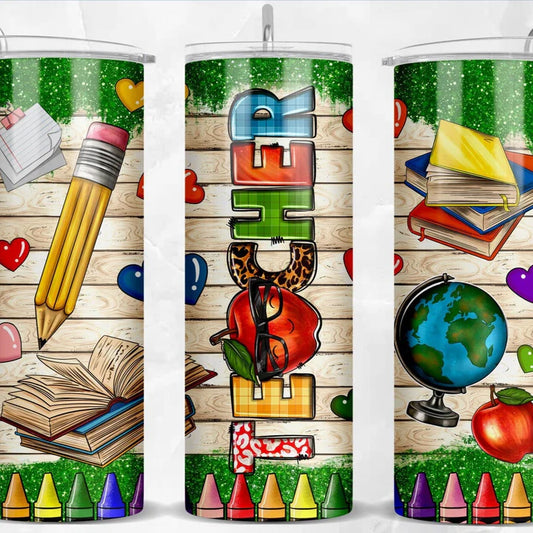Teacher 20 oz Skinny Sublimation Tumbler