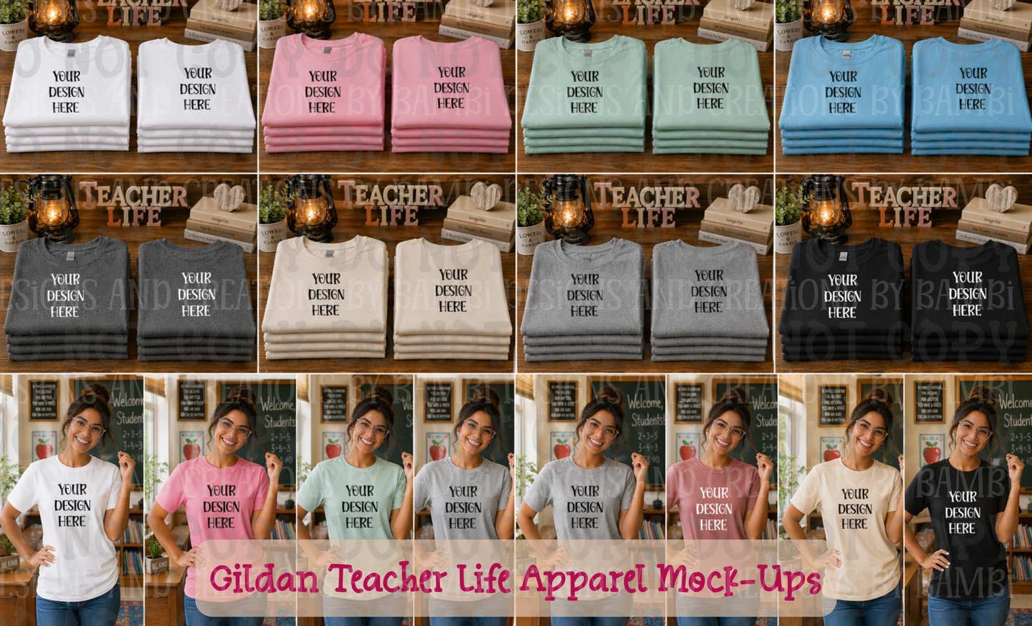 Teacher Life Gildan Apparel Mock Ups